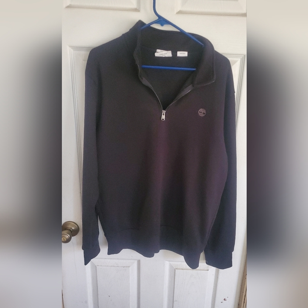 Timberland Men’s Half-Zip Pullover Sweater - Black, Size Large - Picture 3 of 6